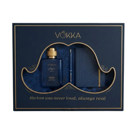 VOKKA Father's Day Gift Set for Dad | Aqua Perfume 100ml, Premium Metal Pen & Notebook | Luxury Gift Box for Father | Father's Day Gift from Son Daughter Wife Family