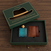 VOKKA Father's Day Gift Set for Dad | Thai Aqua Perfume 100ml & Premium Wallet | Luxury Gift Box for Father | Thoughtful Father's Day Gift from Son Daughter Wife Family