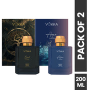 VOKKA Oud & Aqua 200 ml Pack of 2 x 100ml Unisex Luxury Long Lasting Perfume
