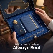 VOKKA Father's Day Gift Set for Dad | Aqua Perfume 100ml, Premium Metal Pen & Notebook | Luxury Gift Box for Father | Father's Day Gift from Son Daughter Wife Family