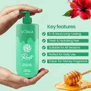 Vokka Roots Perfume Body Lotion 250ml | Citrus Honey & Vanilla Musk Fragrance