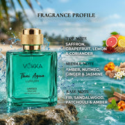 VOKKA Luxury Gift Set for Men | Thai Aqua Perfume 100ml & Premium Wallet