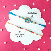 VOKKA Rakhi Gift for Brother Unisex Deodorants 150ml Each Gym + Office + Travel Vibes with 2 Rakhis | Bright Evil Eye & Colour Beads Rakhi | Raksha Bandhan Combo Set for Bhaiya & Bhabhi Combo 10