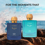 Promotional lifestyle banner for VOKKA featuring the 100 mL square 